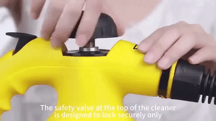 Steam cleaner with safety lock and durable PP material for safe high-temperature home cleaning
