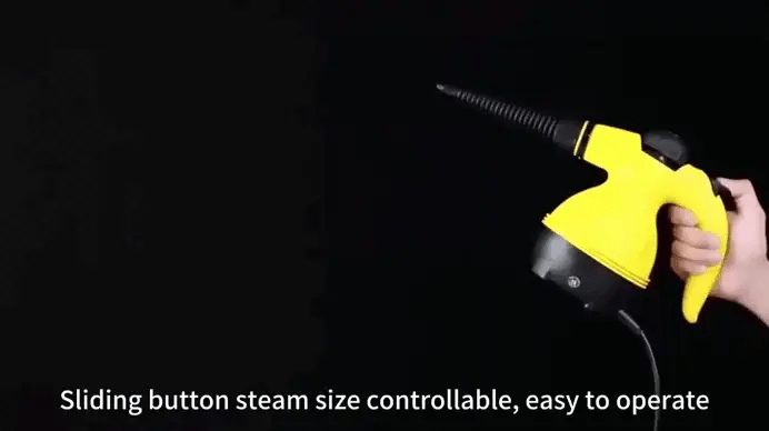 High-temperature handheld steam cleaner with 1050W motor releasing powerful steam jet for deep cleaning