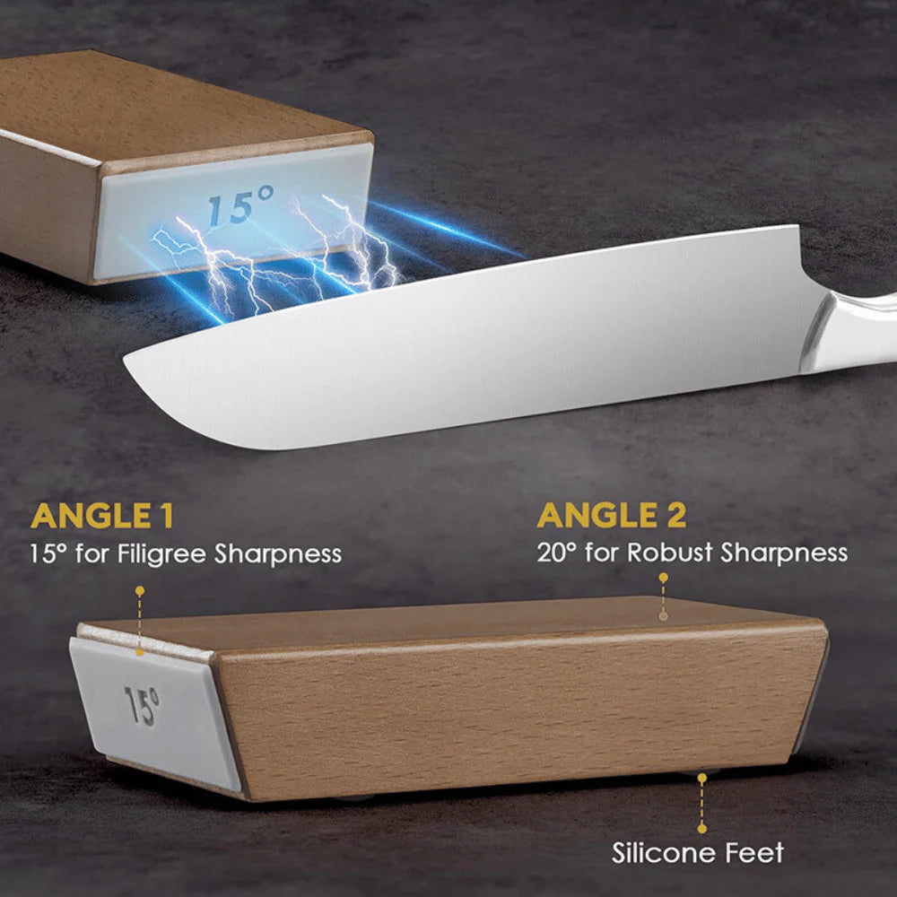 Compact Magnetic Rolling Knife Sharpener with dual sharpening angles for portable knife care