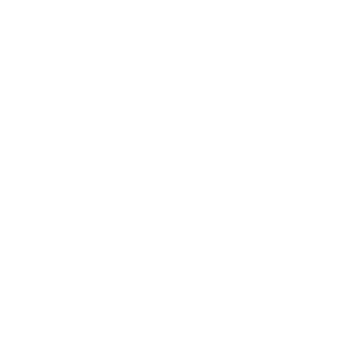 White icon of a headset with a speech bubble on a transparent background